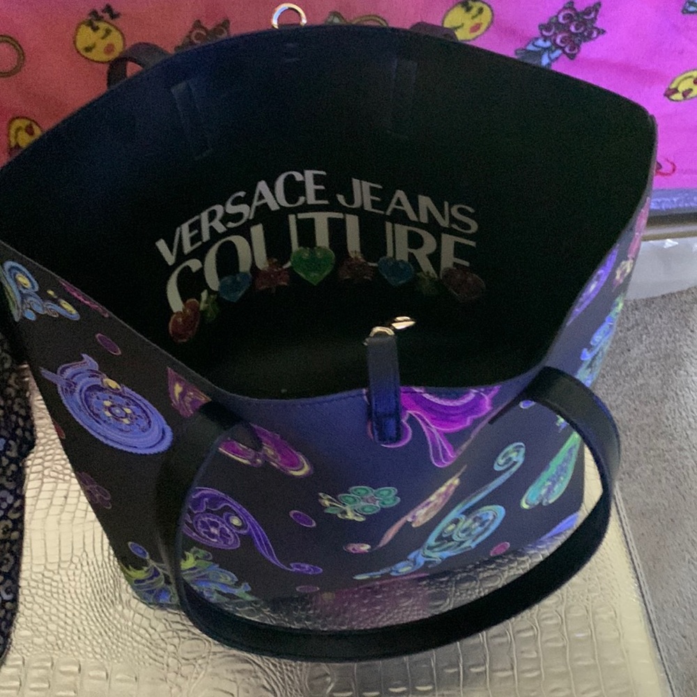 Multi color Versace tote
